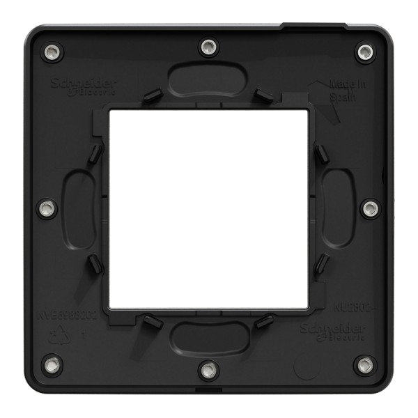 Одноместная рамка Schneider Electric Unica New NU280256M матовая хром/антрацит - фото №1