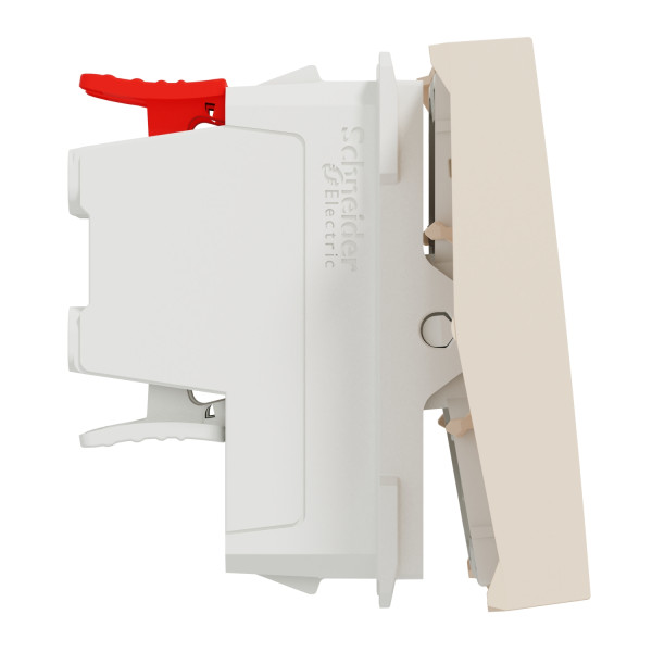 Перехресний вимикач Schneider Electric Unica New NU320544 1-клавішний 10А 2м бежевий - фото №3