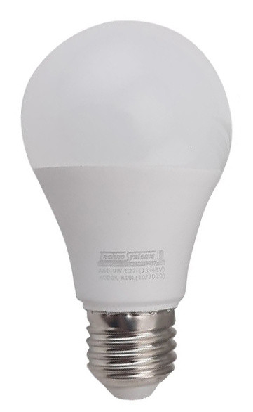 Светодиодная лампа TNSy LED Bulb-A60-9W-E27-(AC/DC 12-48V)-6400K-810L ICCD (TNSy5000554)