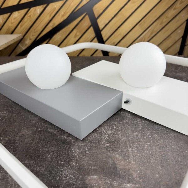 Світильник LED smart PICASSO-S+пульт 85W 3000-5000K IP20 квадрат біло-сірий Violux ( 220645 ) - фото №3