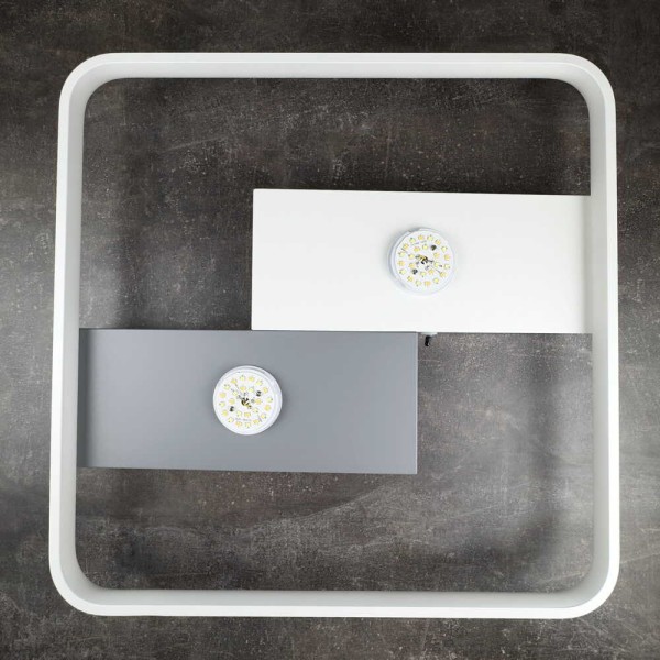 Світильник LED smart PICASSO-S+пульт 85W 3000-5000K IP20 квадрат біло-сірий Violux ( 220645 ) - фото №4