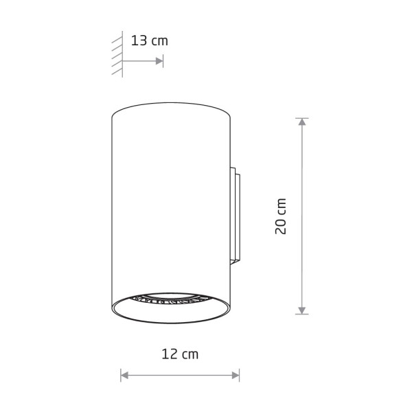 Бра, настінний світильник Nowodvorski 9317 Tube GU10, ES111 2x15W IP20 білий - фото №1