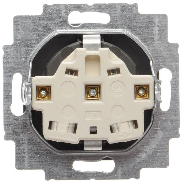 Розетка ABB Basic 55 2CKA002011A6142 20 EUC-95-507 с заземлением (черный шато) - фото №1