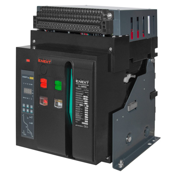 Воздушный автоматический выключатель E.Next e.industrial.acb.2000F.2000 400В 3Р с мотор-приводом и РН (i081103)