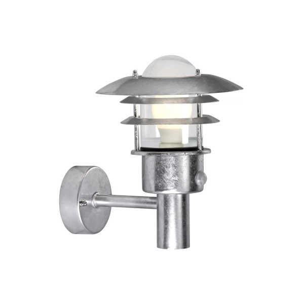 Вуличний світильник з датчиком руху Nordlux 71432031 Lonstrup E27 1x60W IP44 сріблястий