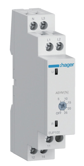 Реле контролю фаз Hager EUP100 1 перекидний контакт