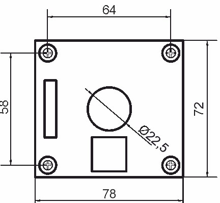 Одномісний пост керування Promfactor FP4-BOX1W4 з металевою кнопкою "STOP" - фото №2