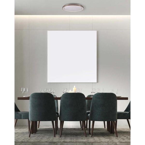 Люстра с пультом светодиодная, потолочный светильник Goldlux 331878 Grazyna LED 1x48W 3000K/4000K/6000K 5300Lm IP44 серая - фото №1