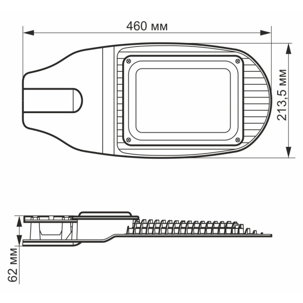 Консольний LED світильник Videx 50Вт 5000K (VL-SL06-505) сірий - фото №1