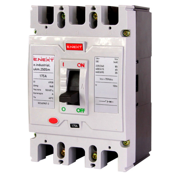 Силовой автоматический выключатель E.Next e.industrial.ukm.250Sm.175 3р 175А (i0650015)