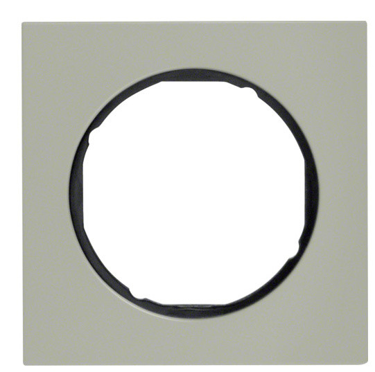 Одномісна рамка Berker R.3 10112204 (нержавіюча сталь/чорна)