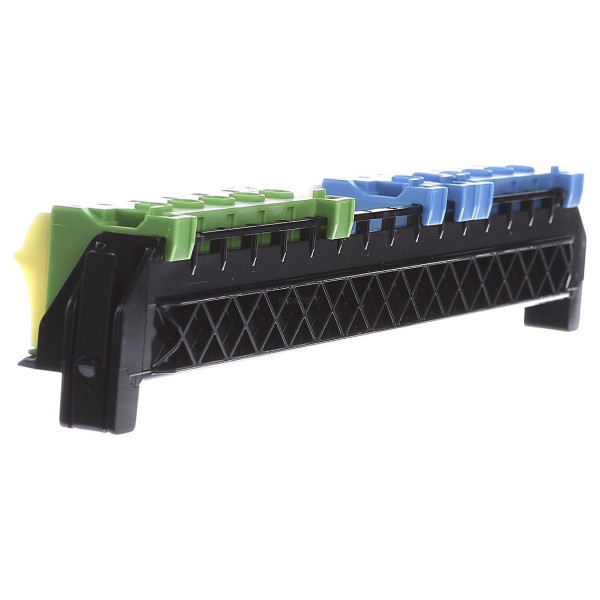 Шины (с держателем) РЕ и N Hager VZ463 для 3-рядных щитков Volta - фото №3