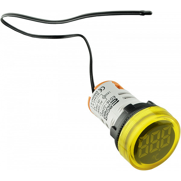 Цифровий вимірювач температури Аско-Укрем ED16-22WD -25°С-150°C жовтий (A0190010045) - фото №1