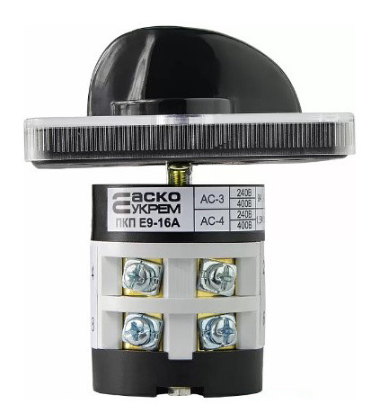 Пакетный переключатель Аско-Укрем ПКП Е9 2.832 A0110010004 (1-0-2 2 полюса) - фото №3