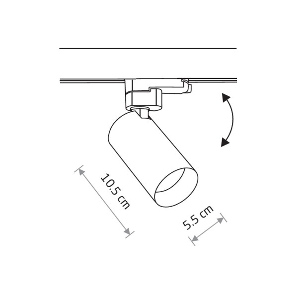 Трековый светильник Nowodvorski 10235 CTLS Mono GU10 1x10W IP20 черный - фото №3