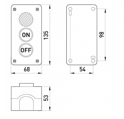 Кнопковий пост "пуск-стоп" з індикатором E.Next - фото №1