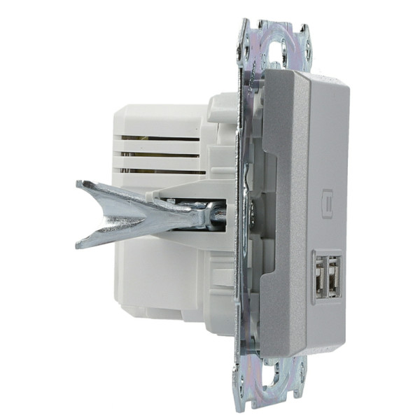 USB розетка Schneider Electric Asfora EPH2700261 (алюминий) - фото №2