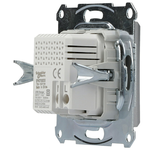 USB розетка Schneider Electric Asfora EPH2700261 (алюминий) - фото №3