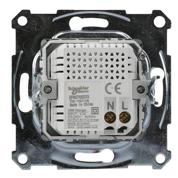 USB розетка Schneider Electric Asfora EPH2700261 (алюминий) - фото №4