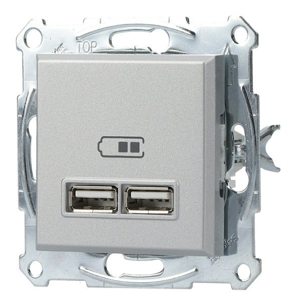 USB розетка Schneider Electric Asfora EPH2700261 (алюминий) - фото №6