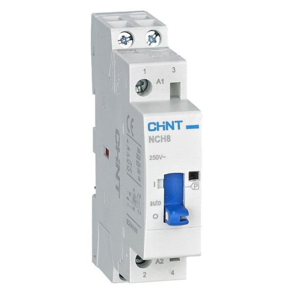 Модульный контактор Chint NCH8-20M/20 AC 220-240В с ручным управлением (257409)