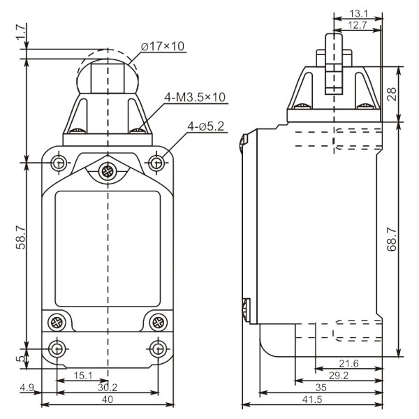 Кінцевий вимикач Promfactor FLS15M2167 - фото №1