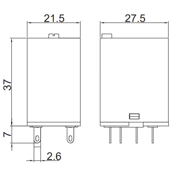 Електромеханічне реле NOARK Ex9JM2L05 5А 36В AC 2 контакти (110310) - фото №1