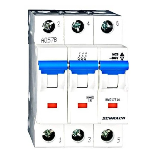 Автоматический выключатель Schrack BM618332ME 6кА 32А 3P х-ка B ME - фото №1
