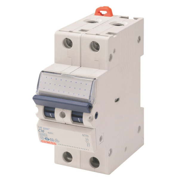 Автоматичний вимикач GEWISS 2P C 16А 6кА (GW92047)