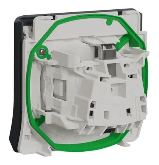 Розетка Schneider Electric MUR36134 с з/к и шторками IP55 (черный) - фото №1