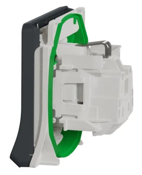 Розетка Schneider Electric MUR36134 с з/к и шторками IP55 (черный) - фото №2