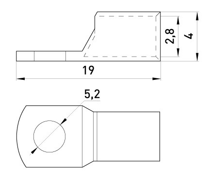 Медный кабельный наконечник E.Next е.end.stand.sc.2.5 (s040013) - фото №1