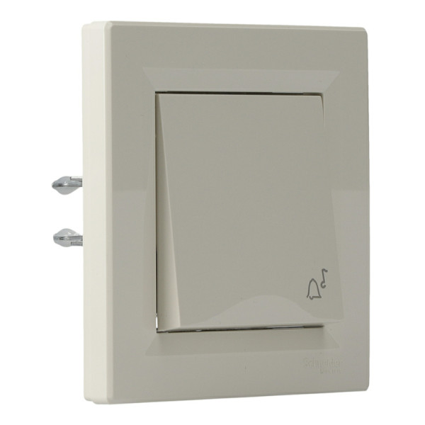 Выключатель кнопочный «Звонок»кремовый Asfora, EPH0800123 - фото №5