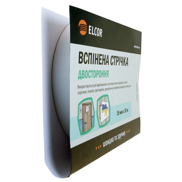 Вспененная двусторонняя лента Elcor 40206780 TEEVA2510 25мм (10м) - фото №1