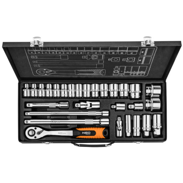 Набор сменных головок Neo Tools 08-677 1/2" и 3/8" (28шт)
