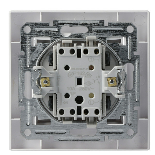 Выключатель кнопочный «Свет» белый Asfora, EPH0900121 - фото №3