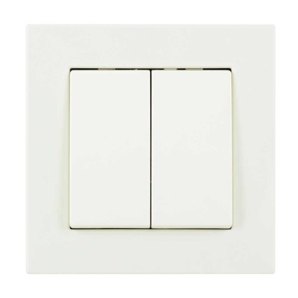 Вимикач Nilson Moda білий 2кл з підсвіткою ( 21112004 )