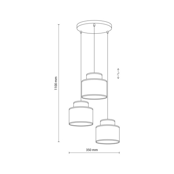 Подвесной светильник, люстра Tk Lighting 2759 Duo Juta E27 3x15W IP20 - фото №2