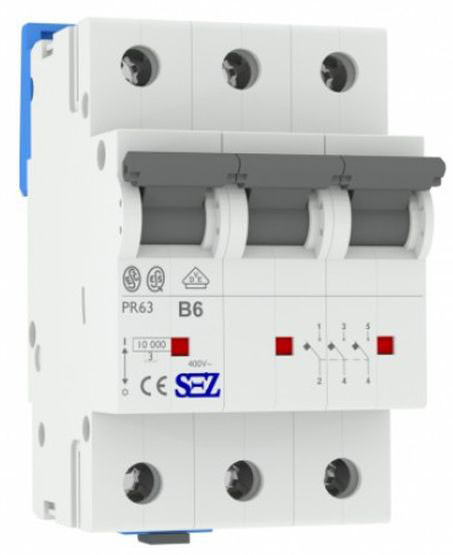 Трехполюсный автомат SEZ 63 B 6А 3P (PR63B6А)