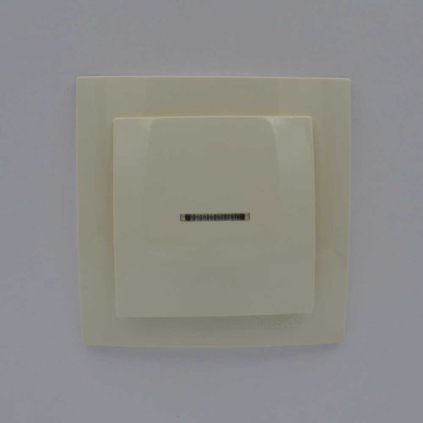 Вимикач Nilson Touran кремовий 1кл з підсвіткою ( 24121002 ) - фото №1