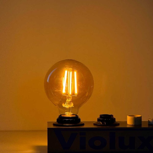 Лампа LED FILAMENT G95 10W E27 2200K VIOLUX ( 834012 ) - фото №2