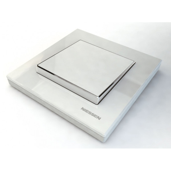 Однопостовая рамка ABB Sky 8571 CB стекло (белое) - фото №3