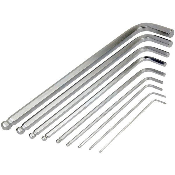 Комплект шестигранных удлиненных ключей Tolsen (20054) 1.5-10мм (9шт) - фото №2