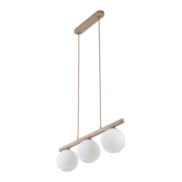 Підвісний світильник, люстра TK Lighting 11079 Virlo E14 3x10W IP20 бежевий - фото №4