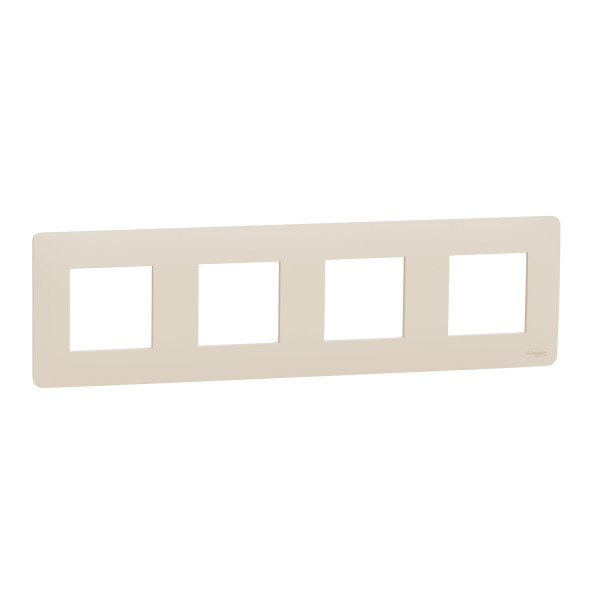 Четырехместная рамка Schneider Electric Unica New NU200844 бежевая