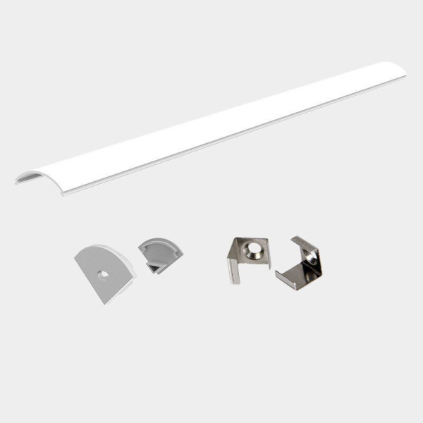 LED-профіль MLG кутовий LP1010C з розсіювачем, 2 метра - фото №1