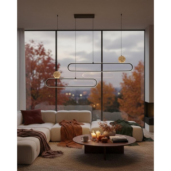 Подвесной светильник, люстра Goldlux 333889 Florentyna LED 1x48W 4000K 6000Lm IP20 черный - фото №3