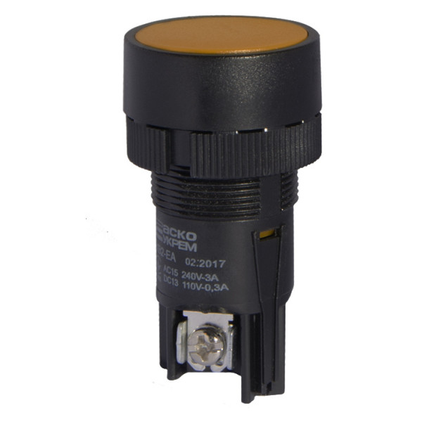 Кнопка Аско-Укрем XB2-ЕA155 NO+NC «Старт» жовта (A0140010042) - фото №2