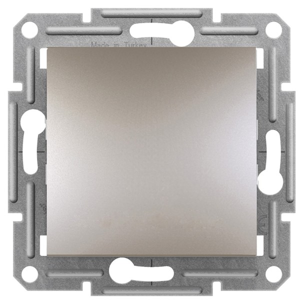 Выключатель кнопочный без рамки бронза Asfora, EPH0700169