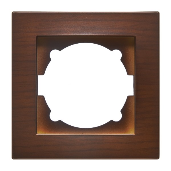 Рамка ELBI VEGA Woodline красное дерево 1-на (510-012900-271) - фото №2